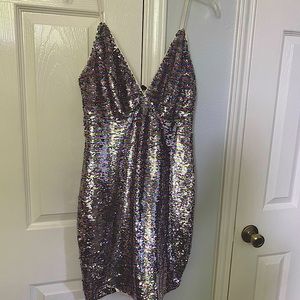 A’gaci Rainbow Sequin Dress